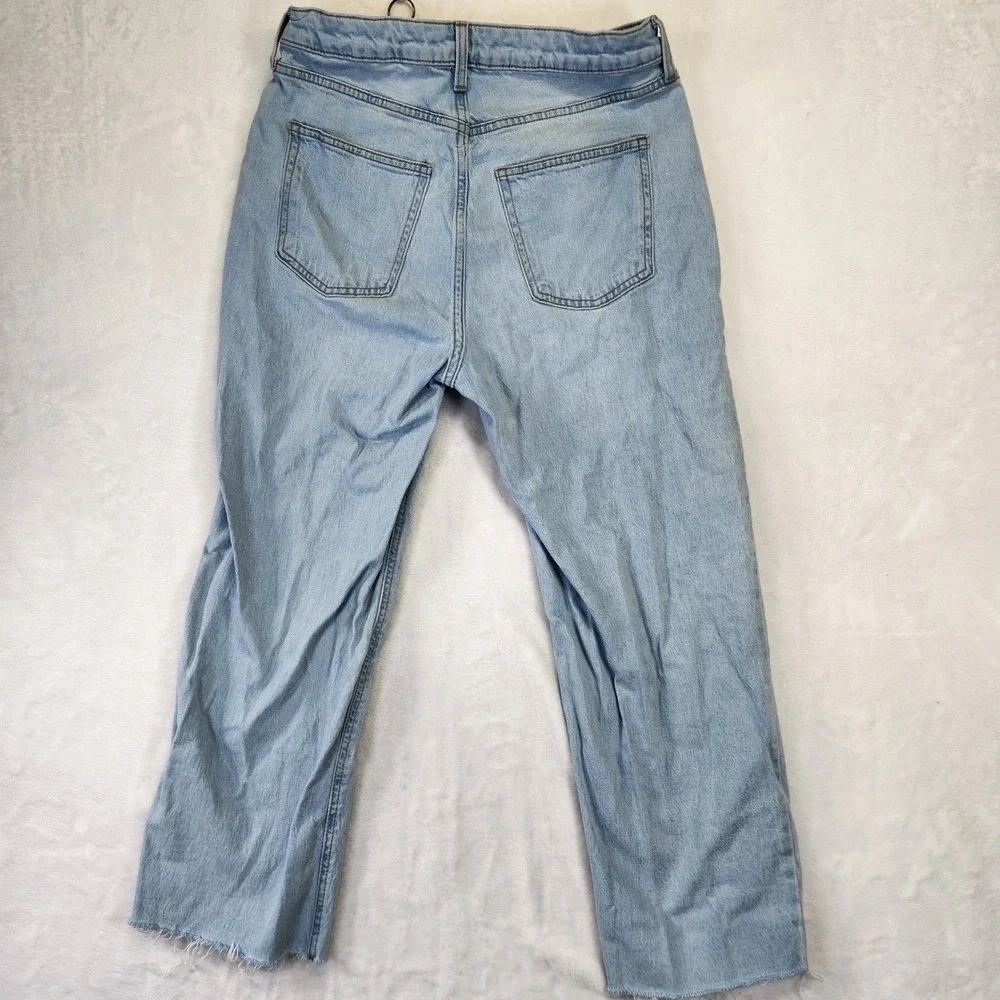 Lauren Conrad Womens Crop Jeans Light Wash Distressed Size 6‎